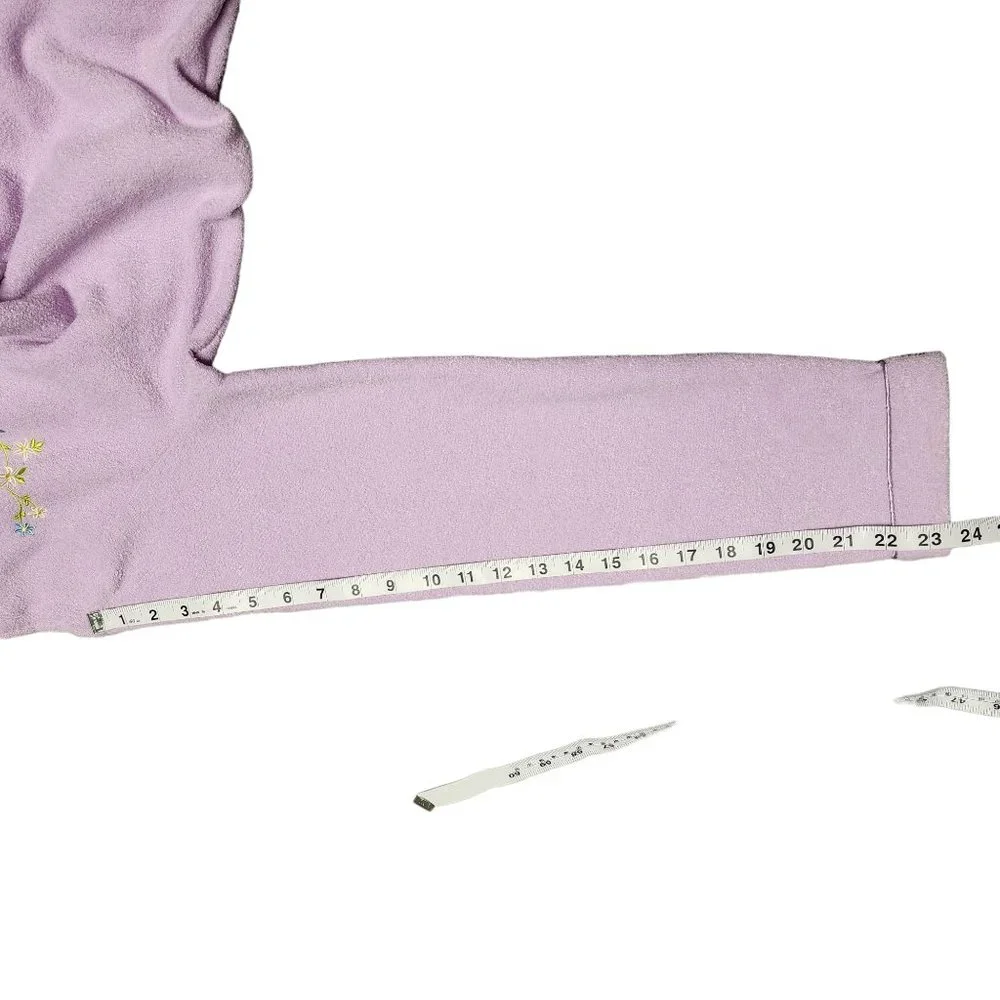 Vintage Sears Fundamentals Zip Up Housecoat Robe 1980's -‎ Size Small Purple